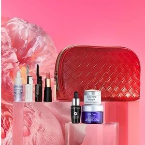 8-Pc Travel Set Lancôme Skincare & Makeup Set with Cosmetic Bag